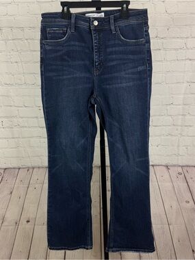 Lovervet by Vervet Flare Jeans 30/11 Dark Wash Blue High Rise Stretch
